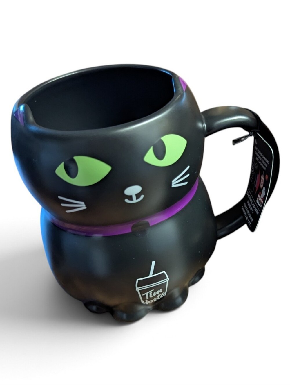 Tim Hortons 2025 Halloween Mug Color Changing Black Cat